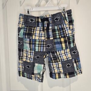 Gymboree Plaid Shorts with Shark Pattern